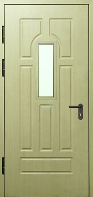 Однопольная противопожарная дверь со стеклопакетом EI 60 № 12