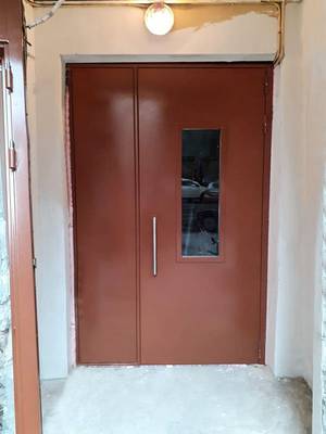 Остекленная дверь с боковой фрамугой