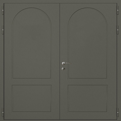 Техническая двупольная дверь с выдавленным рисунком