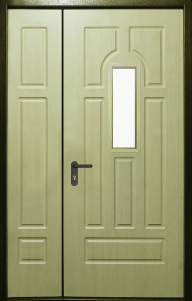 Полуторная противопожарная дверь со стеклопакетом EI 60 № 11