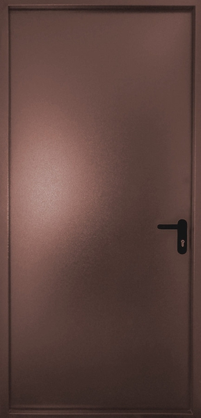 Однопольная глухая дверь (порошковое напыление) коричневая
