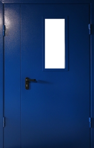 Полуторная остекленная дверь EI 60 RAL 5005 (03)