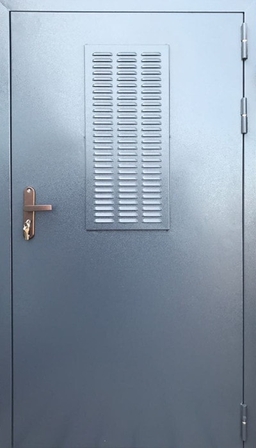 Однопольная техническая дверь с вентиляционной решеткой