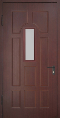 Однопольная противопожарная дверь со стеклопакетом EI 60 № 4