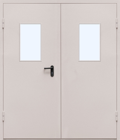 Двупольная остекленная дверь EI 60 RAL 9016 (04)