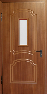 Однопольная противопожарная дверь со стеклопакетом EI 60 № 8