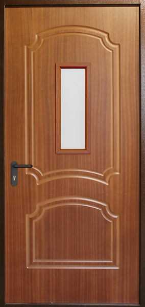 Однопольная противопожарная дверь со стеклопакетом EI 60 № 8