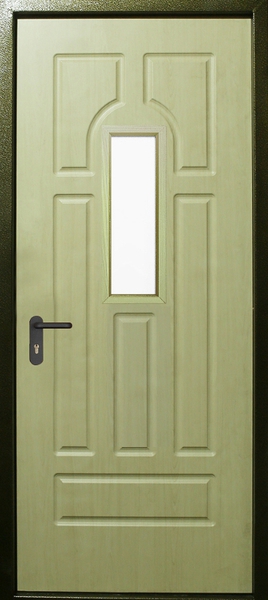 Однопольная противопожарная дверь со стеклопакетом EI 60 № 12