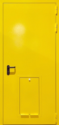 Металлическая дверь с передаточным лотком