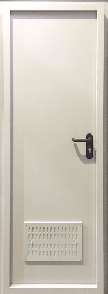 Однопольная дверь с вентиляционной решеткой