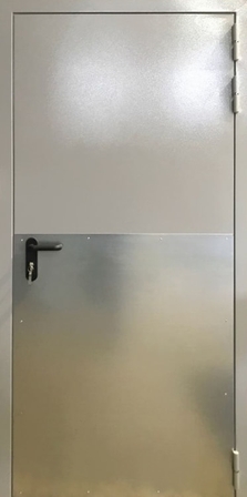 Однопольная глухая дверь EI 60 RAL 7035 (с отбойником из нержавеющей стали) (21)