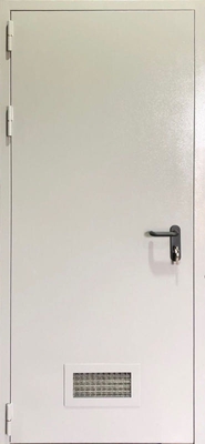 Однопольная противопожарная дверь с самозаплавляющейся решеткой
