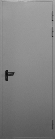 Однопольная нестандартная глухая дверь EI 60 узкая RAL 7042 (12)