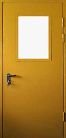 Однопольная остекленная дверь EI 60 RAL 1012 (08)