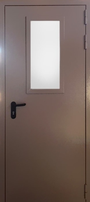Однопольная остекленная противопожарная дверь EI 60 RAL 8017 (02)