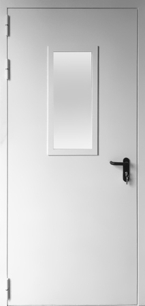 Однопольная остекленная дверь EI 60 RAL 7035 (03)