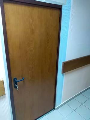 Огнеупорная дверь с МДФ, фото внутренней стороны