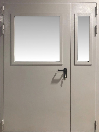 Полуторная дверь с остеклением более 25% EIW 60 RAL 7032 (02)