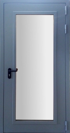 Однопольная дверь с остеклением более 25% EIW 60 RAL 7000 (09)