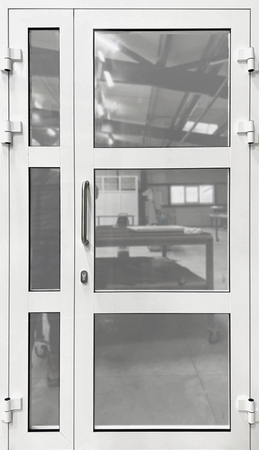 Полуторная алюминиевая противопожарная дверь EIWS 60 (07)