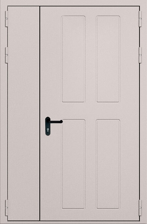Полуторная глухая дверь ei60 с выдавленным рисунком (16)