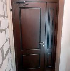 Полуторная МДФ дверь, вид изнутри (г. Реутов, ул. Гагарина, 33)
