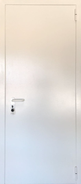 Однопольная глухая дверь (грунт-эмаль) белого цвета