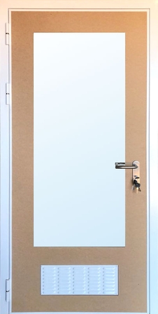 Техническая дверь с остеклением под МДФ панель заказчика