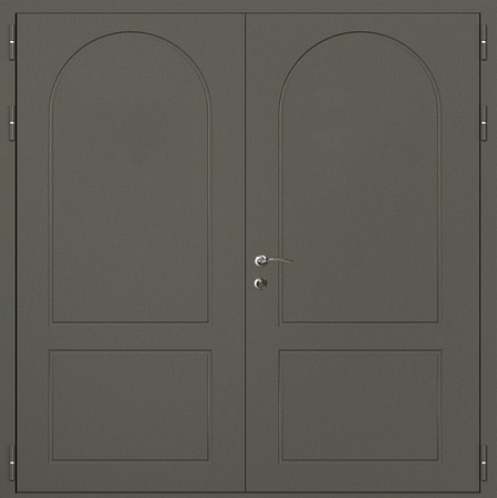 Техническая двупольная дверь с выдавленным рисунком