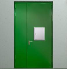 Зеленая дверь с узлом
