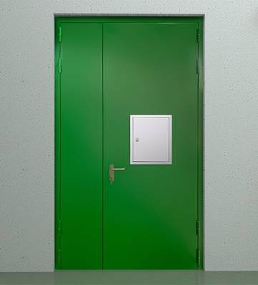 Зеленая дверь с узлом