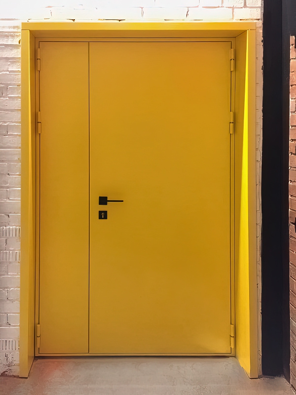 Желтые противопожарные двери EI 60 на заказ — ул. Складочная